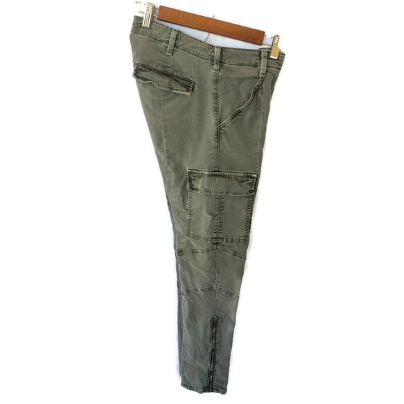 J Brand Houlihan Cargo Pants Vintage Olive Green Size: 27 Ankle zip - Picture 3 of 7